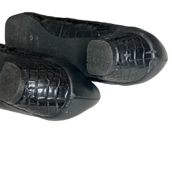 J RENEE BLACK ALLIGATOR BUCKLE LOW HEELS / SZ: 9 - Picture 5 of 9